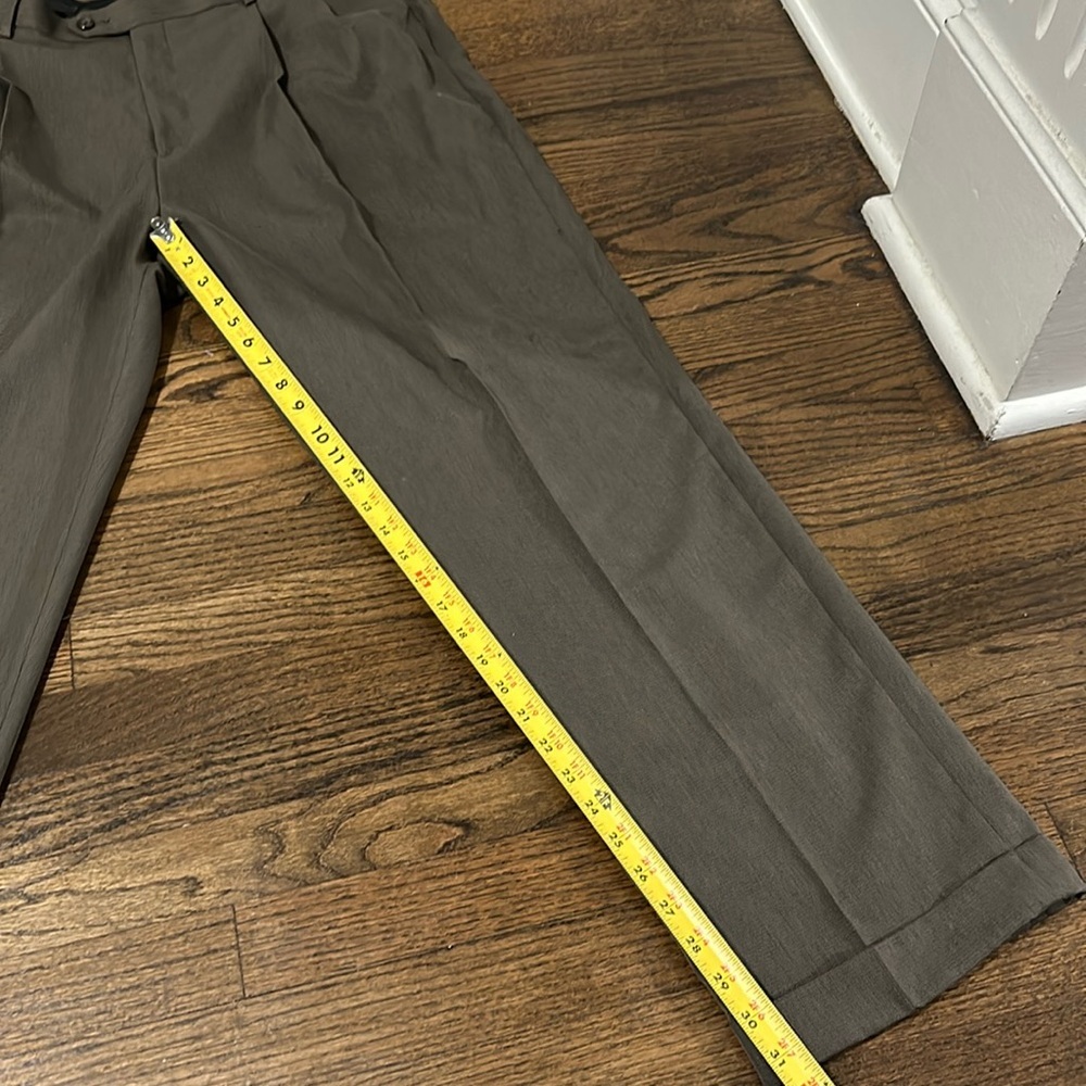 Savane Vintage Tailored 2 U Comfort Waist Men’s Trouser Work Pleated Pants 40/32 - Picture 3 of 16